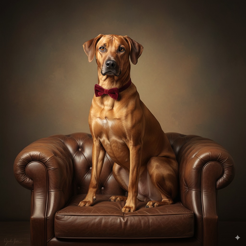 Pet portrait in Classic Studio Portrait style