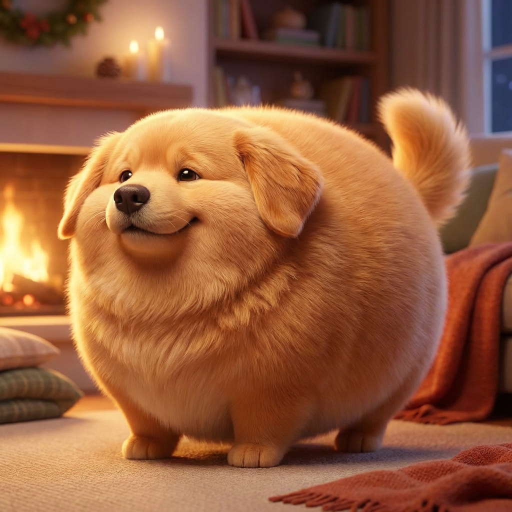 An example of a Marshmallow pet portrait